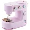 StarTech Macchina da cucire portatile - Mini - Punto catenella - Due velocità 330/290 punti/min - Luce LED - Pedale - Tensione universale 100-240 V - Rosa