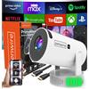 ZENWIRE Mini proiettore portatile - Android - WLAN - Proiettore - Full HD - Bluetooth - con batteria