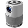 ZELURXX Mini proiettore 720P HD portatile, messa a fuoco automatica, Android 9.0, WLAN, 100 pollici, proiettore home cinema, compatto, per ufficio e viaggi, bianco