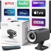 Kiano Mini proiettore KIANO GO portatile nero Android WiFi 5 GHz HD 720p 200 ANSI fino a 128'' Proiettore smart Netflix YouTube Bluetooth HDMI