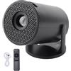 Gistuch Proiettore 1080P WiFi Bluetooth regolabile a 270° portatile Film per mouse Laptop Smartphone Console di gioco Nero
