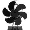 Gistuch Ventilatore per stufa nero, alimentato a calore, con 6 pale, camino a propulsione termodinamica per la dissipazione del calore