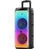 OEM Altoparlante Bluetooth, 30 x 30 x 60 cm, fino a 20 ore di autonomia, potenza 100 Watt, compatibile con dispositivi Bluetooth, due microfoni wireless