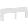 vidaXL Comodino con contenitore, bianco lucido, materiale composito