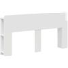 vidaXL Comodino con contenitore, bianco lucido, materiale composito