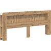 vidaXL Comodino con contenitore in rovere Artisan (pannelli di legno)