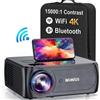 OEM Mini proiettore Bluetooth 4K compatto, risoluzione 1080p, qualità 8K, nero