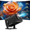 OEM Proiettore home cinema 4K con risoluzione nativa 1080p - 500 ANSI lumen - rotazione di 180 gradi - proiettore smart con Wi-Fi 6 - Bluetooth 5.2 - mini proiettore automatico