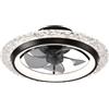 OEM Ventilatore da soffitto con luce, design moderno, opzioni di controllo intelligenti, nero