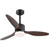OEM Ventilatore da soffitto, motore CC ad alta efficienza energetica, telecomando, finitura in legno scuro, 42 pollici (105 cm)