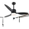 OEM Ventilatore da soffitto, motore CC ad alta efficienza energetica, telecomando, nero-a, 42 pollici (105 cm)-b