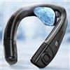 OEM Ventilatore portatile ergonomico con elemento rinfrescante, ricaricabile da 8000 mAh, flusso d'aria 3D, display a LED, 3 modalità