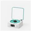 OEM Altoparlante in vinile - Altoparlante Bluetooth - 2025 Nuovo altoparlante portatile retrò in vinile - Luce e ora regolabili - Ideale per la camera da letto e le feste - bianco