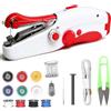 OEM Macchina da cucire elettrica portatile - Miniaturizzata - Macchina da cucire rossa - Portatile - Per principianti - Per abbigliamento e progetti di bricolage