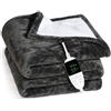 OEM Coperta elettrica riscaldante - Termostato a 6 livelli, funzione timer a 5 impostazioni, protezione contro il surriscaldamento, lavabile in lavatrice, 130 x 150 cm, per divano