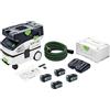 Festool Aspiratore mobile a batteria Festool CTLC MINI I-Basic 36 V ( 2x 18 V ) i polvere L + 2x batteria 5,0 Ah + doppio caricatore + systainer