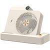 Zimilo Ventilatore da tavolo Zimilo 2in1 con ricarica wireless, 2400 mAh, ventilatore USB-C con display LED, 100 livelli di velocità, ventilatore con caricatore per cellulare, beige