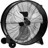 StarTech Ventilatore da pavimento - Ventilatore a tamburo - 65 cm - 130 W - 3 velocità - Con rotelle - Nero