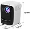 StarTech Proiettore compatto - T4 - Full HD 1080p, compatibile con 4K - Wi-Fi - Bluetooth - Correzione trapezoidale - Home cinema - Nero