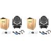 OEM Proiettore LED a testa mobile, effetti RGBW, controllo DMX, 2 pezzi, spina UE