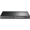 TP-Link Switch Gestito Gigabit 16 Porte PoE Nero