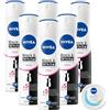 NIVEA Deodorante Donna Black & White Invisible Original 6 x 150 ml e Soft Mini crema corpo, viso e mani 25g in omaggio, Cofanetto con deodorante spray e crema multiuso idratante - Kit Esclusiva Amazon
