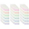 PATIKIL 360 Pc Etichette Adesive Indice Trasparenti Morandi 6 Colori | Per Ufficio Quaderni Cartelle Libri Mastri, Segnalibri Adesivi, Per Planner Pagine