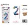 Wooparty Candeline Pastel Metal N. 2 9Cm /Pz Da 12**