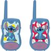 Lexibook, Disney Stitch, Talkie-Walkies 200m, Gioco di Comunicazione per Bambini, 2 canali di Comunicazione, Clip Cintura, Blu/Viola, TW12D