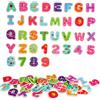 Toys of Wood Oxford 2 set da 72 pezzi TOWO lettere e numeri magnetici in legno - magneti da frigorifero per bambini - magneti con alfabeto e numeri per bambini - giochi di apprendimento dell'ortografia e dell'alfabeto