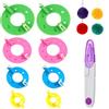 Cutiolly Pom Pom Maker,Pompon Maker,8PCS Kit per Realizzare Pompon,Pom Pom Maker Kit,Fluff Ball Weaver Needle PomPom Maker Set,con 1 Forbici,Kit di Attrezzi in Lana Fai Da Te per Decorazione