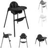 Kikka Boo Kikkaboo, seggiolone 2 in 1 Jammy, seggiolone, poggiapiedi, portabicchieri, colorazione:nero
