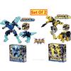 Bandai Transformers Wild King Double Captain Volca Aqua Ver. & Set di 2 vice elettrici