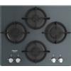 Hotpoint PRONTA CONSEGNA - Hotpoint Piano cottura a gas Diamond HAGD 61S/MR finitura vetro specchio da 60 cm