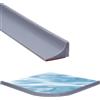 Riisoyu Barriera Doccia Ferma Acqua, 1.5M Striscia Protettiva per Doccia Pieghevole Guarnizioni Box Doccia Vasca Autoadesiva Silicone Doccia Barriera Adatta per Angoli, Lavello, Cucina, Grigio
