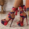 👠 Sandali Donna Plateau 16CM Tacco Alto Sexy Open Toe Party Pole Dance