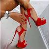👠🔥 Sandali Donna Plateau 16CM Tacco Alto Sexy Open Toe Party Nightclub