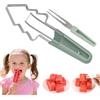 Gosknor Taglia Melone3 In 1, Acciaio Inossidabile Verde Taglia-Anguria con Forchetta Taglia-Mela Portatile Utensili da Cucina per Tagliare la Frutta e Picnic in Campeggio