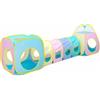 Tenda Gioco Bambini Pieghevole, Casetta Tunnel Piscina Palline 3-in-1