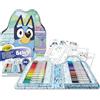 BINNEY&SMITH - CRAYOLA Crayola Valigetta Colori & Adesivi Bluey Set con Pennarelli, Pagine da Colorare, Adesivi