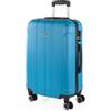 ITACA - Valigia Da Stiva Rigida - Trolley Grande Con Ruote, Valigia 23kg Per Viaggi, Trolley Da Stiva Resistente. Lucchetto a Combinazione, Turchese