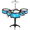 Batteria Jazz Giocattolo Bacchette Incluse Kit di Batteria Giocattolo