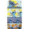 HERMET COMPLETO 1 PIAZZA E MEZZA C/FEDERA STITCH BLU