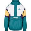 STARTER BLACK LABEL Color Block - Giacca retrò con mezza zip Giacca a vento da Uomo, Verde retrò / bianco / blu / S Prpl, S