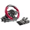 Speedlink TRAILBLAZER Racing Wheel - Volante da gioco per PS3/PS4, Xbox Series X/ S /One e PC, paletta del cambio e leva del cambio, pedali regolabili, nero-rosso