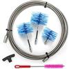 BARETTO PRO | Kit Pulizia Stufa a Pellet | Canna Fumaria Ø 80 + 100 + 120 mm | Lunghezza 9 m Premium | 2 Spazzole Articolate + 1 Standard | Attacco M12