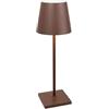 Zafferano, Lampada Poldina L Desk, Lampada da Tavolo Portatile e Ricaricabile con Controllo Touch, Adatta per Salotto ed Esterni, Dimmer, 2200-3000 K, Altezza 49,7 cm, Colore Corten
