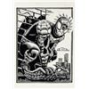 Komar Quadro da parete Marvel Spider-Man Lino-Cut - dimensioni 50 x 70 cm - cameretta dei bambini