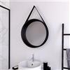Aurlane LAV480 - Specchio da bagno, colore: Nero opaco, unico