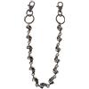 niumanery Gothic Jeans Skull Head Chain Punk Skeleton Pants Trousers Biker Wallet Chain